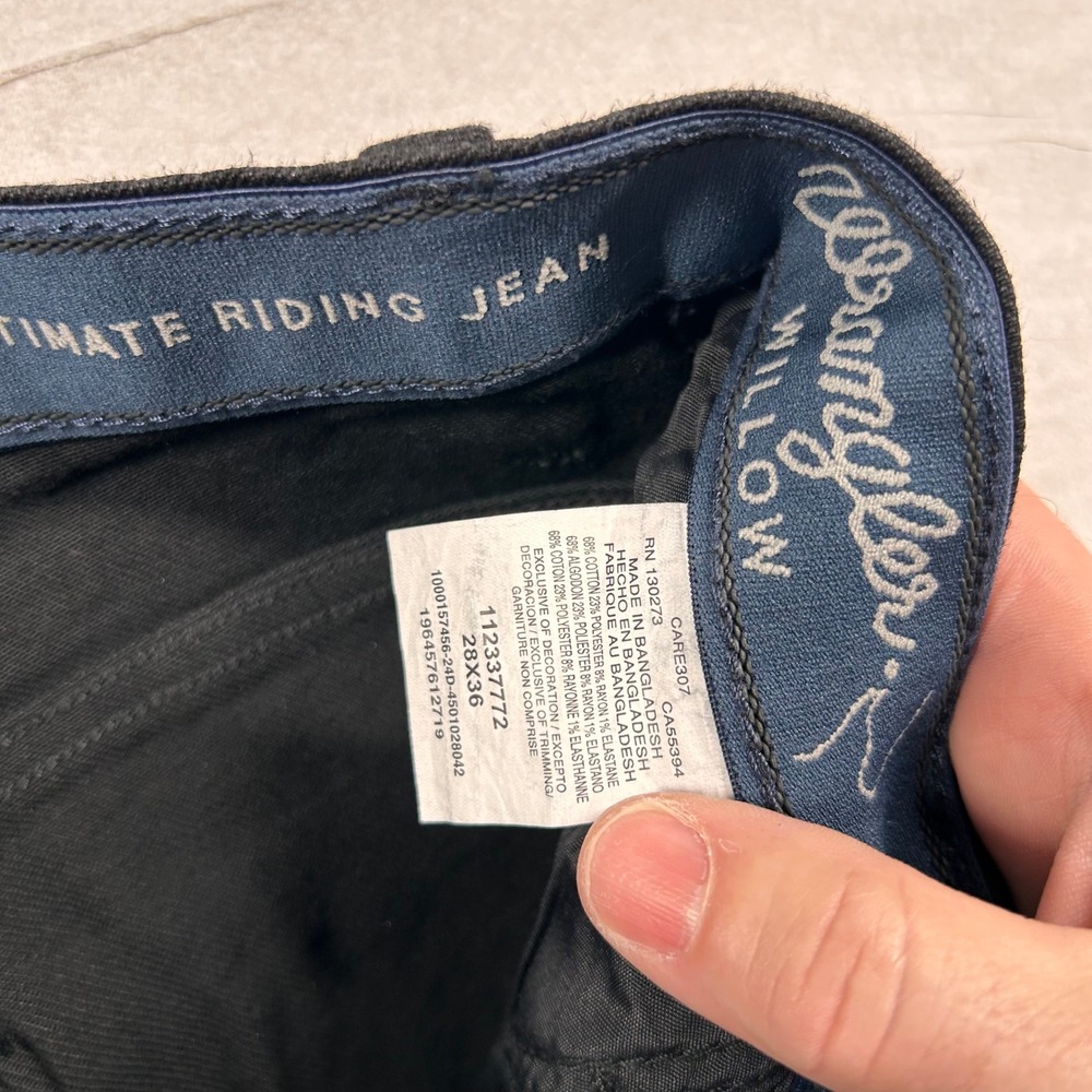Wrangler Jeans Womens 28x36 Willow Ultimate Riding Black Bootcut Flare Tall Long - Picture 7 of 11